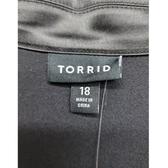 NWT Torrid Black Mini Tuxedo Dress 18 - Picture 9 of 11